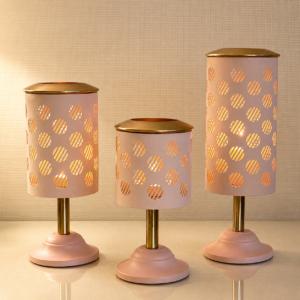 3333 Modern Pink Metal Table Lamp Set | Decorative Ambient Bedside Lamps