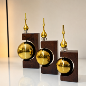 ChatGPT Image Aug 10, 2026, 10_10_02 PM Modern Gold & Wood Decorative Accent Set