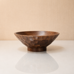 Rustic Brown Raised Decorative Serving Bowl