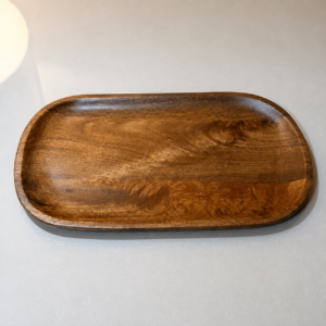 Rustic Brown Rectangular Wooden Serving Tray