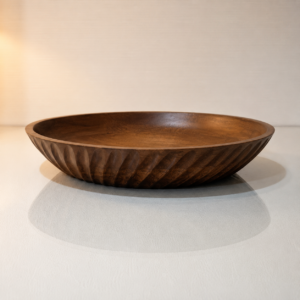 Rustic Brown Textured Decorative Serving Bowl