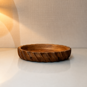 ChatGPT Image Aug 8, 2026, 06_39_18 PM Handcrafted Wooden Decorative Bowl with Textured Carved Edge