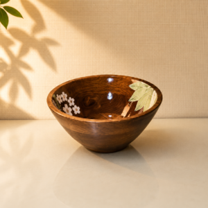 ChatGPT Image Aug 8, 2026, 06_49_38 PM Handcrafted Wooden Bowl with Floral Hand-Painted Interior