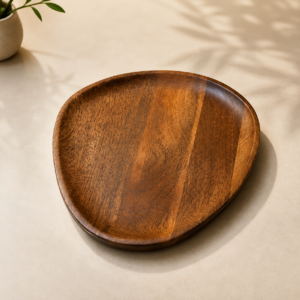ChatGPT Image Aug 8, 2026, 06_57_11 PM Handcrafted Wooden Decorative Tray with Natural Brown Finish