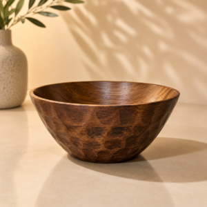 ChatGPT Image Aug 8, 2026, 09_24_22 PM Handcrafted Wooden Bowl with Rich Natural Wood Finish