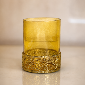 ChatGPT Image Aug 9, 2026, 06_33_23 AM Golden Glass Candle Holder with Ornate Floral Metal Base