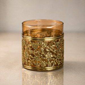ChatGPT Image Aug 9, 2026, 06_46_53 AM Golden Floral Glass Candle Holder