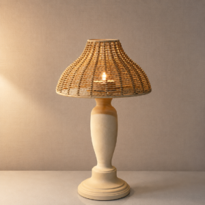 ChatGPT Image Aug 9, 2026, 07_35_03 AM Natural Woven Table Lamp with Classic Tapered Base