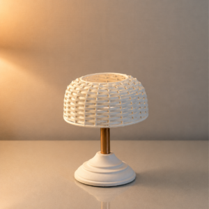 ChatGPT Image Aug 9, 2026, 08_50_54 AM White Woven Table Lamp with Golden Accent